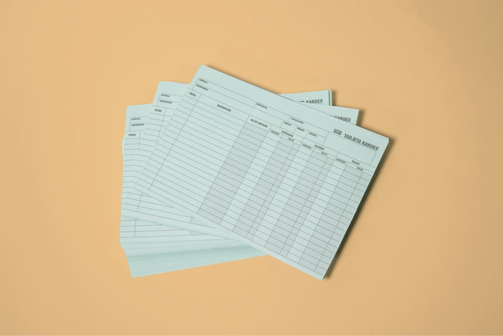 tarjetas kardex