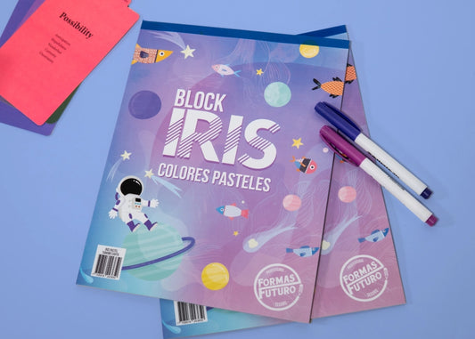 block iris pastel