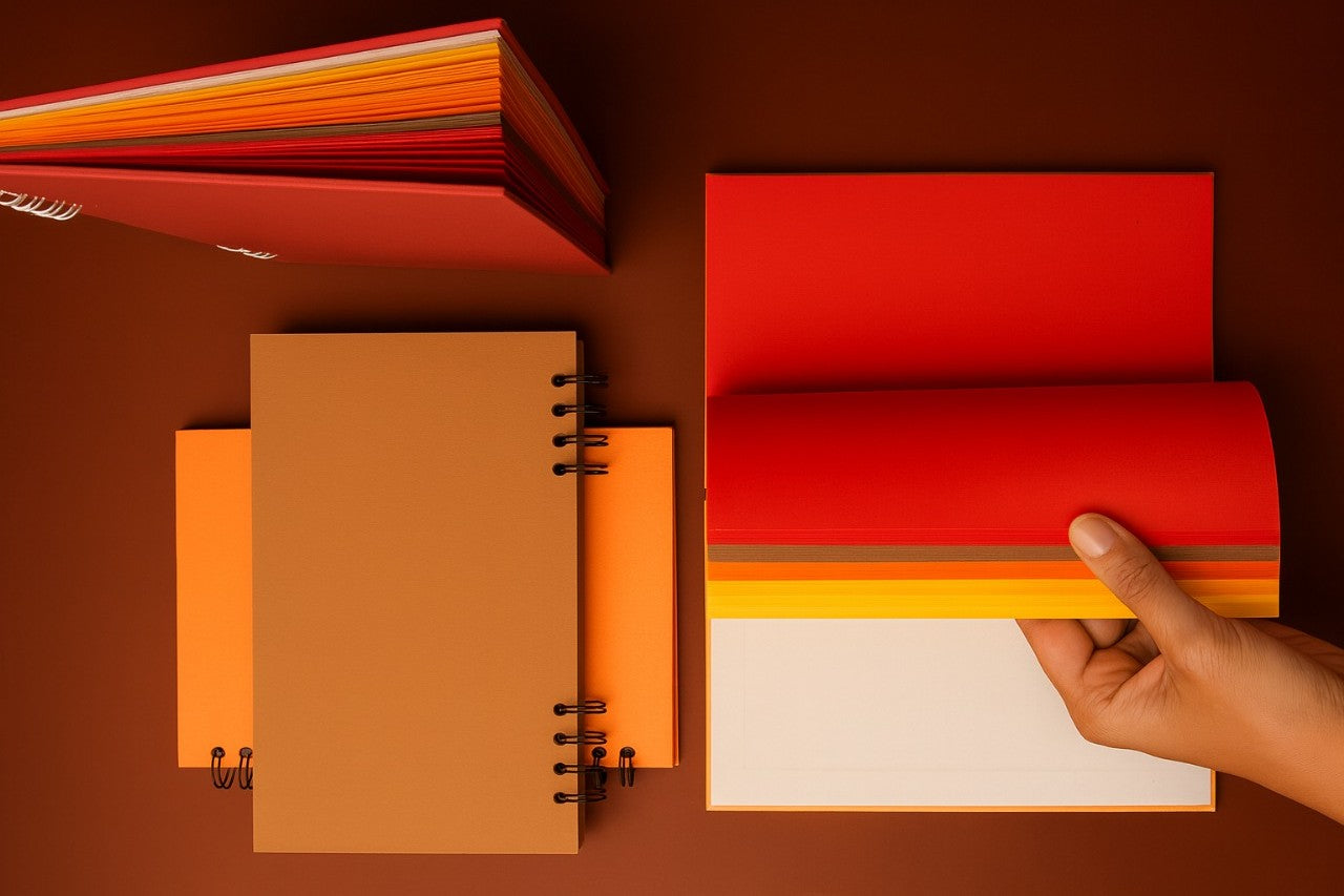 RAINBOW OTOÑO 🍂 – Cuaderno creativo hecho con materiales recuperados ♻️ (Pack x2)