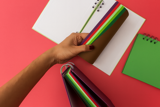 RAINBOW NAVIDEÑO🎄-Cuaderno creativo hecho con materiales recuperados ♻️ (Pack x2)